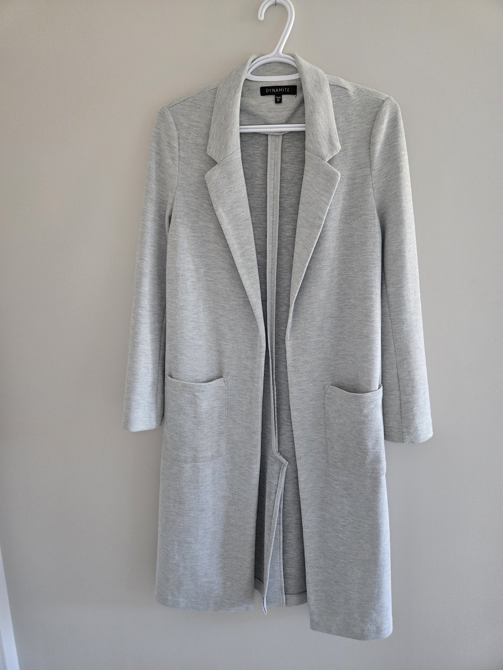 ⭐️ Dynamite Heather Grey Light Duster Jacket - Long Open-Front Coat